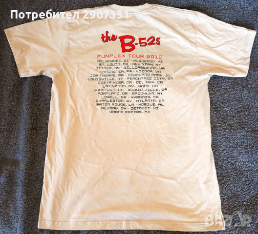 Тениска групи B-52`s. Tour 2010, снимка 2 - Тениски - 44624327