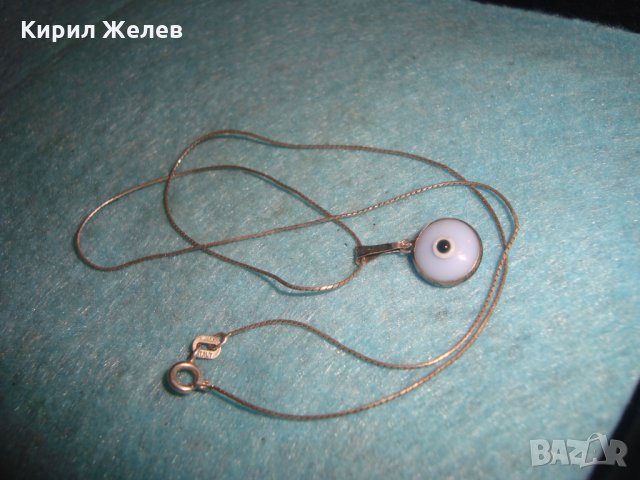 СРЕБЪРНО НЕЖНО ИТАЛИАНСКО КОЛИЕ СРЕБРО 925 ОКОТО на ФАТИМА МЕДАЛЬОН ПРОТИВ УРОКИ 3727, снимка 4 - Колиета, медальони, синджири - 34839721