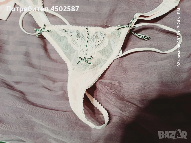 Розов комплект - сутиен, колан със жартиери и прашки , снимка 5 - Бельо - 52989249