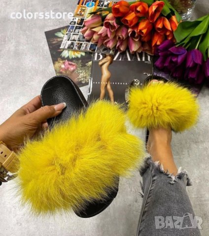 Равни чехли - жълт ЕСТЕСТВЕН пух - 1616