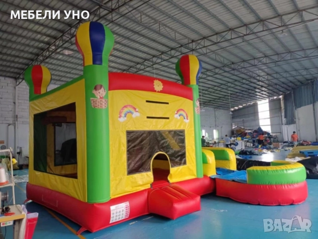 Надуваем атракцион замък с баскетболен кош и пързалка, снимка 2 - Други игри - 51526752