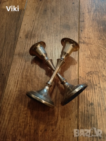 Свещници посребрени 2 бр, снимка 3 - Декорация за дома - 52095043