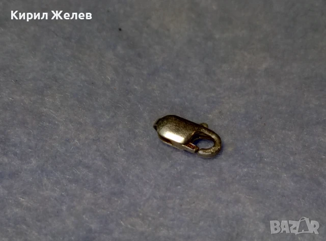 СТАРА СРЕБЪРНА КАРАБИНКА ЗАКОПЧАЛКА За КОЛИЕ ЛАНЕЦ ВЕРИЖКА ГРИВНА СРЕБРО 925 vL+ 50456, снимка 5 - Гривни - 50510817