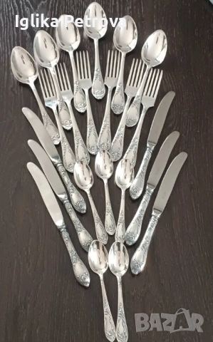 Нови,посребрени,руски прибори, снимка 2 - Антикварни и старинни предмети - 53023623