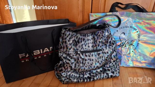 Луксозна нова дамска чанта от естествена кожа с леопардов принт - голяма, снимка 4 - Чанти - 53096996