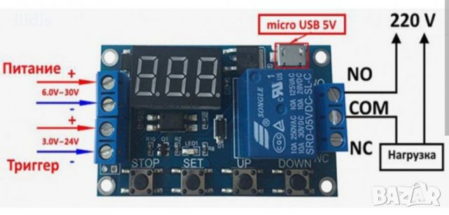 Таймер,  циклично реле за време, програмируем таймер с дисплей., снимка 3 - Други - 38078800