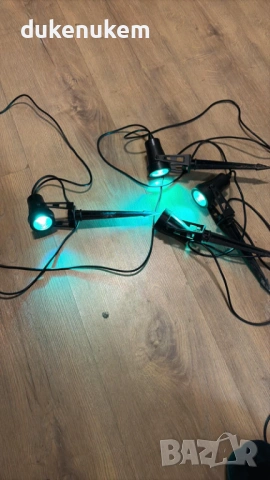 LED градинско осветление RGB – комплект 4 прожектора, 15 м, снимка 10 - Прожектори - 53081695