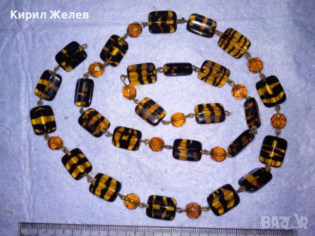 СТАРИННО РЕТРО КОЛИЕ от КРАСИВО ВЕНЕЦИАНСКО СТЪКЛО МУРАНО и БРОНЗ Рядка МАЙСТОРСКА ИЗРАБОТКА 181818, снимка 7 - Антикварни и старинни предмети - 41865601