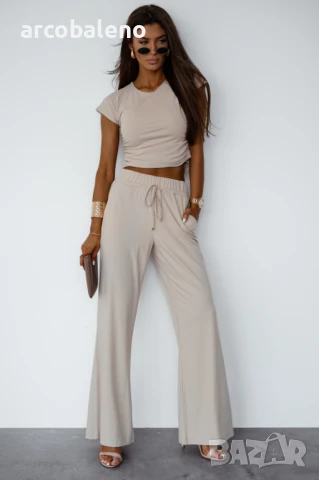 Елегантен дамски комплект от две части SHIRA , 3цвята , снимка 2 - Комплекти - 50712931