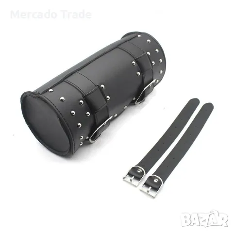 Чанта за мотор Mercado Trade, Цилиндър, Кожена, Черен, снимка 3 - Аксесоари и консумативи - 49349315