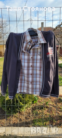 Комплект юношеска жилетка и риза, снимка 1 - Блузи - 13604814