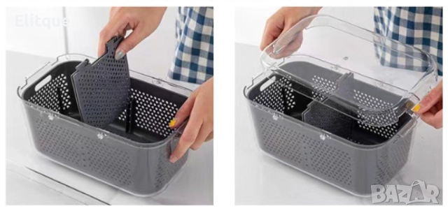 Мултифункционален съд за съхранение с приставки за рязане, снимка 13 - Други - 52861268