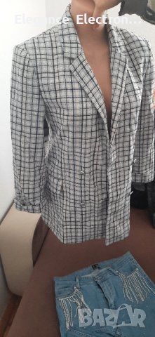 Дамски спортно елегантен комплект Сако Straduvarius +дънки, снимка 5 - Комплекти - 44412115