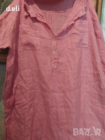 Puro Len 🇮🇹 Size XL. Нова ленена рокля, снимка 4 - Рокли - 51633039