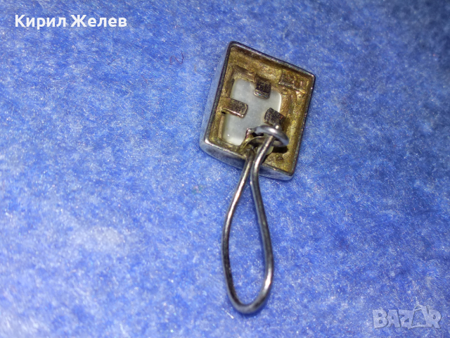 СКЪПОЦЕННА СРЕБЪРНА РЕТРО АРТ ОБЕЦА СРЕБРО 925 с БЯЛО КОТЕШКО ОКО ПОЛИРАН КАМЪК 43315, снимка 13 - Обеци - 44691081