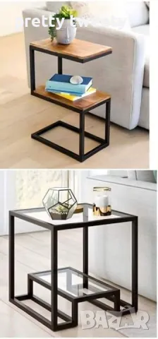 Кокетна и практична метална масичка за кафе, снимка 10 - Маси - 49026751