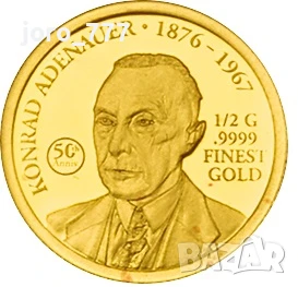 Златна монета "Конрад Аденауер" 2017