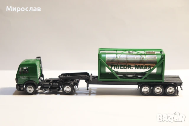 HERPA H0 1/87 MERCEDES ВЛЕКАЧ KАМИОН МОДЕЛ TIR ЦИСТЕРНА