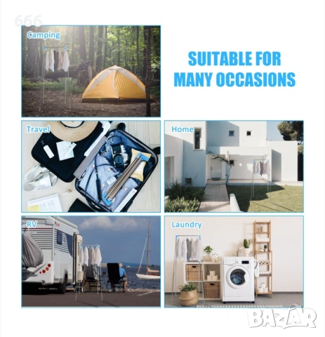 Преносима сгъваема закачалка за дрехи от неръждаема стомана, мини закачалка., снимка 8 - Други стоки за дома - 53301308