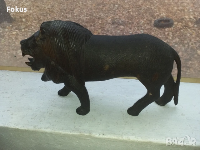 Страхотен и невероятен лъв от дърво абанос статуетка фигура, снимка 3 - Антикварни и старинни предмети - 53448877