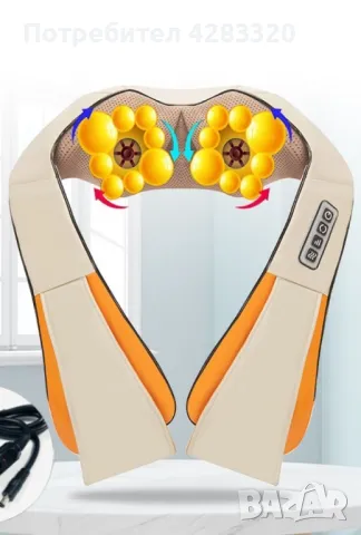 Шиацу масажор за врат и гръб, снимка 4 - Масажори - 49146361
