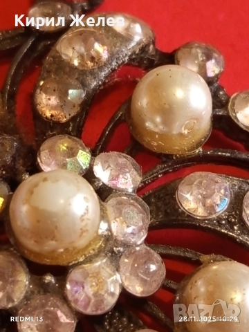 Кристална Арт висулка с перли и розов кварц 52259, снимка 4 - Колиета, медальони, синджири - 52570452