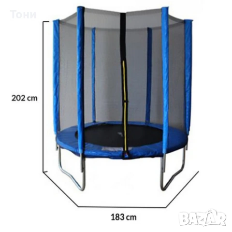 Батут с външна мрежа Jump 6ft - безопасно забавление и тренировка, снимка 6 - Други спортове - 53626491