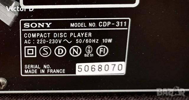 SONY CDP-311 - CD-Player , снимка 9 - MP3 и MP4 плеъри - 51735169