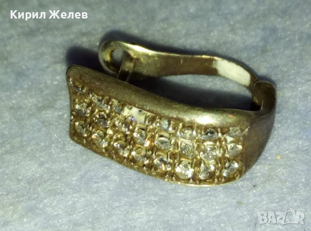 ПРЕКРАСНА СКЪПОЦЕННА СРЕБЪРНА ОБЕЦА СРЕБРО 925 АНГЛИЯ с БЛЕСТЯЩИ ЮВЕЛИРНО ФАСЕТИРАНИ ЦИРКОНИ 38823, снимка 2 - Обеци - 42466507