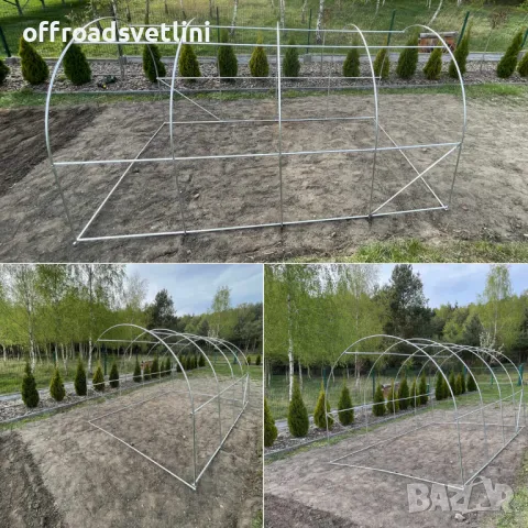 Оранжерия тунел, Тунелна оранжерия с размери 4х2.5х2 метра 10 квадрата, снимка 5 - Оранжерии - 49606497