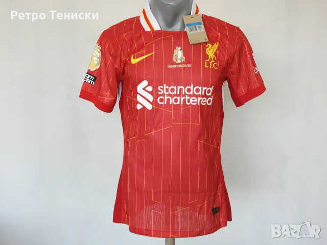 Тениска на Liverpool ШАМПИОНИ 2024/25 Player version Slimfit размер М - ВТАЛЕНА!