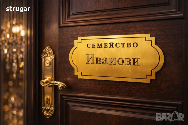 Луксозни златни и бронзови табелки за врати – гравирани с лазер, снимка 3 - Други - 53434907