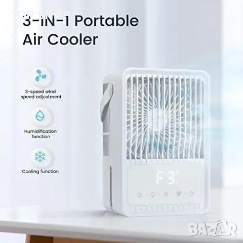 Нов Преносим охладител за въздух персонален мини климатик вентилатор, снимка 7 - Вентилатори - 49567193