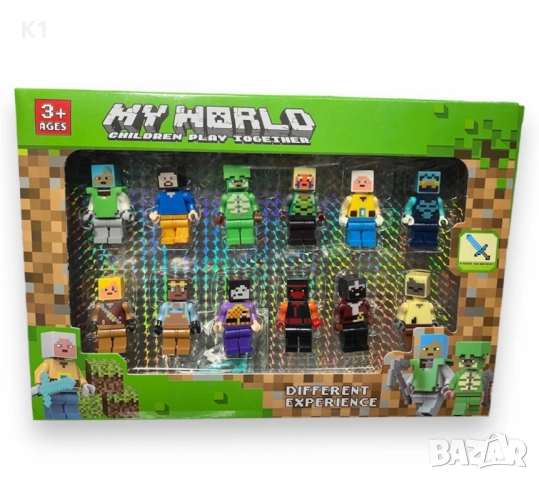 Комплект 12 броя фигурки Майнкрафт Minecraft 