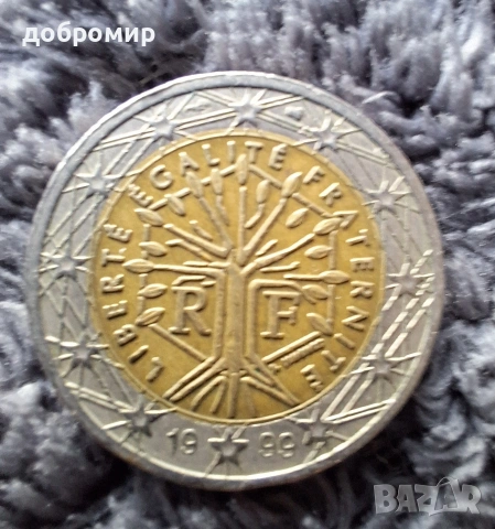 Френска монета от 2 евро-1999год