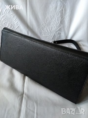 ЕСТЕСТВЕНА КОЖА /made in ITALY/ официална черна дамска чанта, снимка 8 - Чанти - 35939025