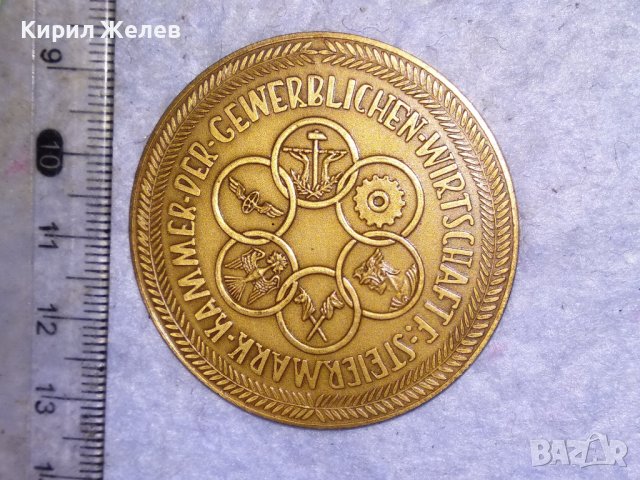 JOHANN TISCHBERGER РЯДЪК НАГРАДЕН КРАСИВ ДВУСТРАНЕН КОЛЕКЦИОНЕРСКИ БРОНЗОВ ПЛАКЕТ 38548, снимка 2 - Антикварни и старинни предмети - 41512140