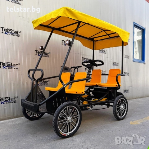 Електрическата рикша с педали Tourist-4 23Ah 