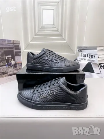 Редки Philipp Plein Sneakers Маратонки Унисекс гуменки мъжки дамски Кожа Leather Сникърси, снимка 1