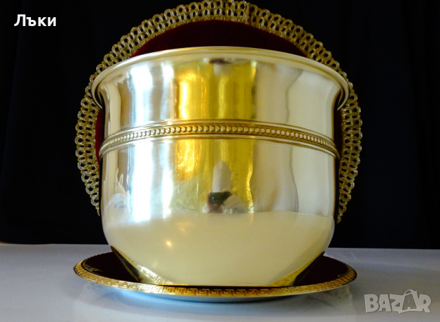 Бронзова шампаниера,съд за лед. , снимка 3 - Антикварни и старинни предмети - 36213373