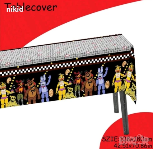 Five Nights at Freddy's Freddy Фреди нощи найлонова покривка за парти рожден ден, снимка 3 - Покривки за маси - 51037532