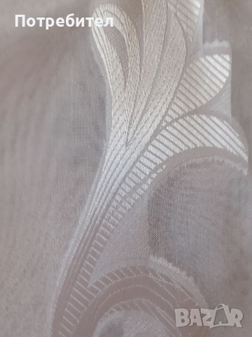 Снежнобяло перде, без перделък , снимка 2 - Пердета и завеси - 36316131