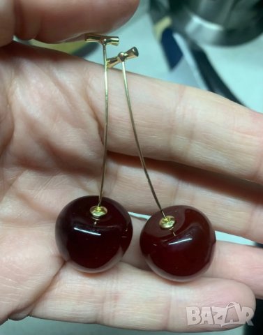 Нови атрактивни обеци черешки - като истински, снимка 8 - Обеци - 40186797