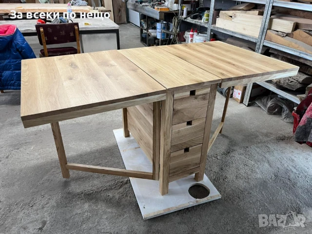 Ръчно Изработена Сгъваема Маса, снимка 2 - Маси - 50480024