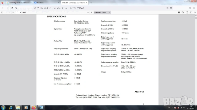 Върхов модел CD плейър Cambridge Audio Azur 840C, снимка 6 - Аудиосистеми - 53596159