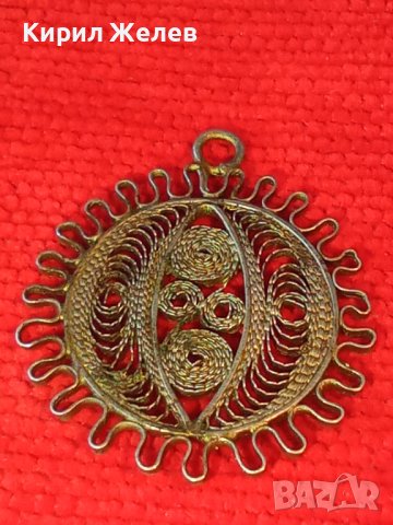 СРЕБЪРНА ФИЛИГРАННА ВИСУЛКА МЕДАЛЬОН РЪЧНА СТАРА МАЙСТОРСКА ИЗРАБОТКА 22416, снимка 9 - Антикварни и старинни предмети - 33127039