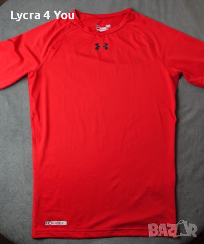 M/L червена мъжка компресионна тениска на Under Armour (made in Mexico)