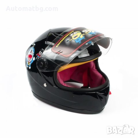 Детска каска Automat, Каска за мотор, АТВ, Мотопед, Черна, снимка 3 - Аксесоари и консумативи - 35902906