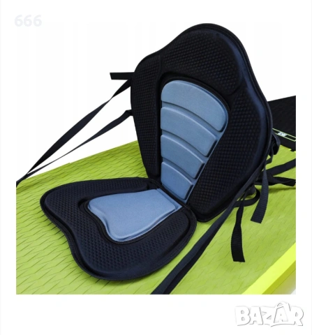 Седалка за каяк с регулируема облегалка, противоплъзгаща, черна, 46x53см, 34x39см, снимка 7 - Водни спортове - 53223507