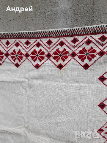 Стара бродирана покривка,каре #3, снимка 4 - Антикварни и старинни предмети - 40548783